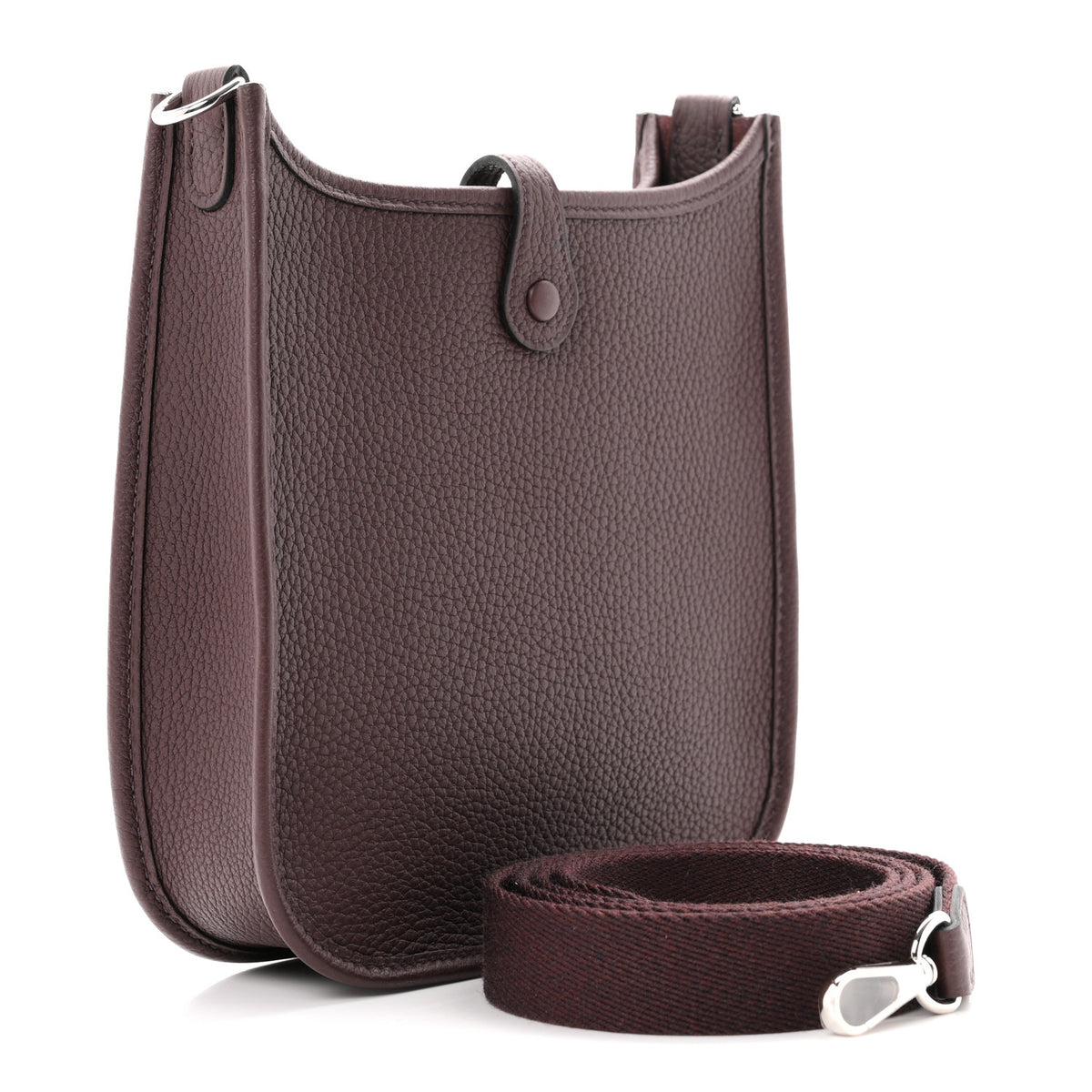 Hermes Taurillon Clemence Evelyne TPM Rouge Sellier 3 of 10