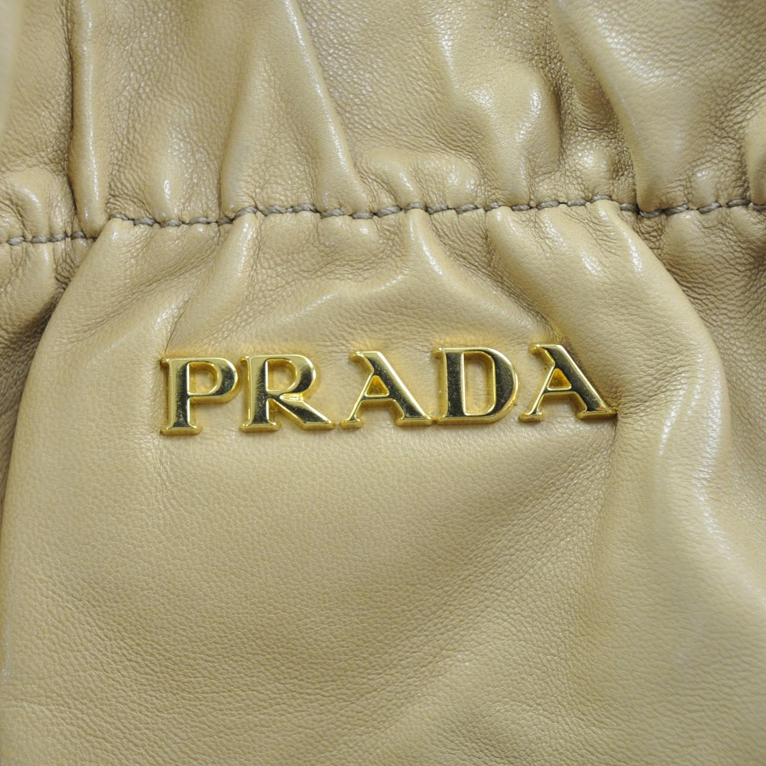 Prada Nappa Antique Drawstring Bag Cuoio 8 of 9