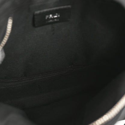 Fendi Nylon Vitello Dolce Goat Fox Fur Crocodile Monster Eyes Mini Backpack Black Sunflower 5 of 11