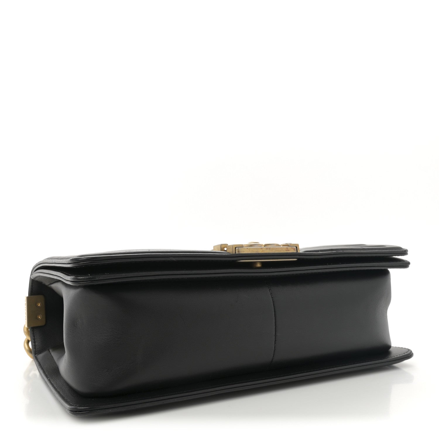 Chanel Calfskin Chevron Quilted Medium Boy Flap Black 4 of 11