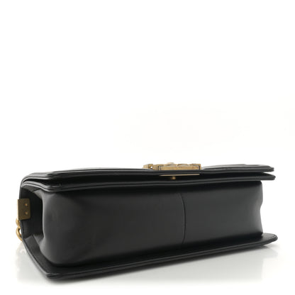 Chanel Calfskin Chevron Quilted Medium Boy Flap Black 4 of 11