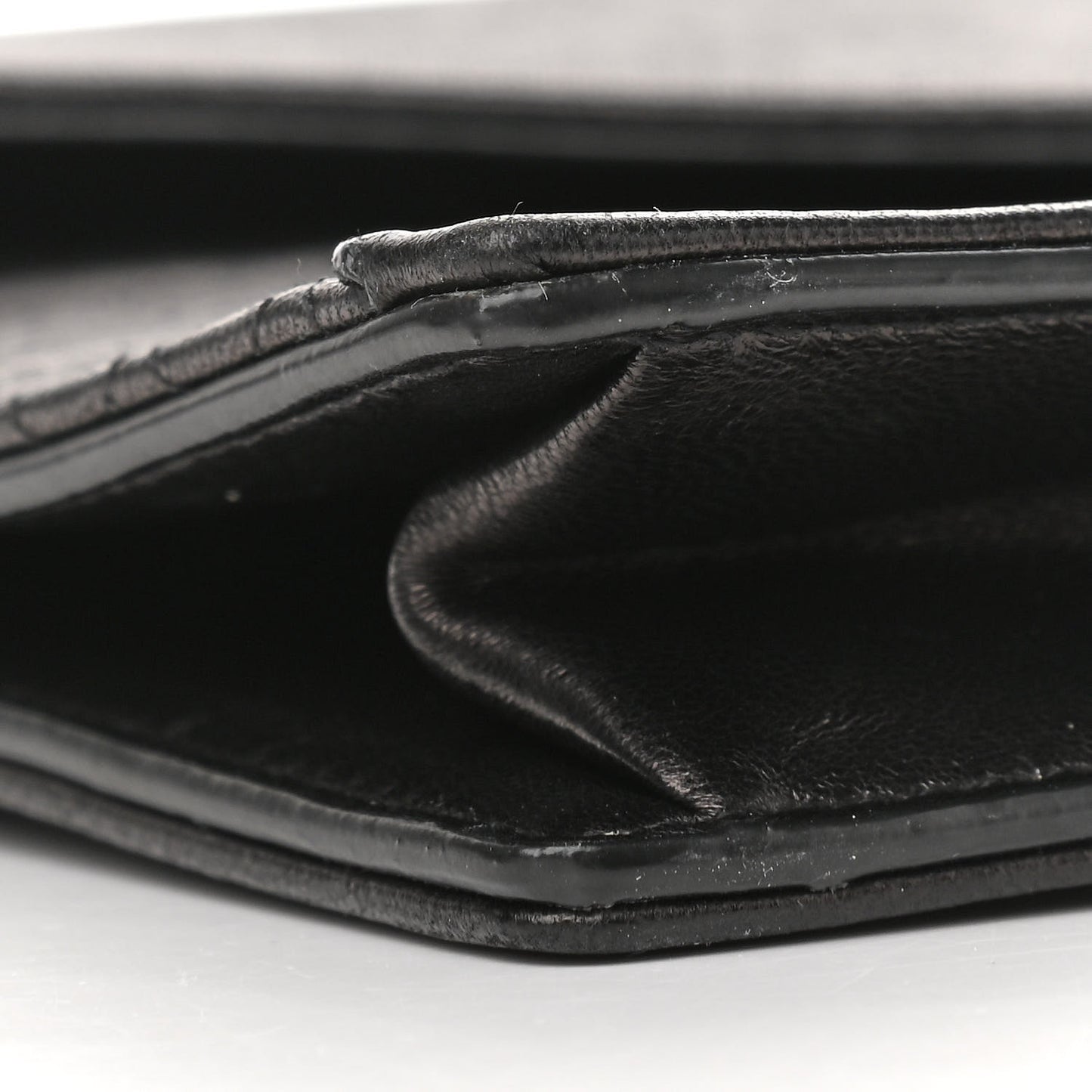 Lambskin Quilted Monogram Gaby Chain Bag Black