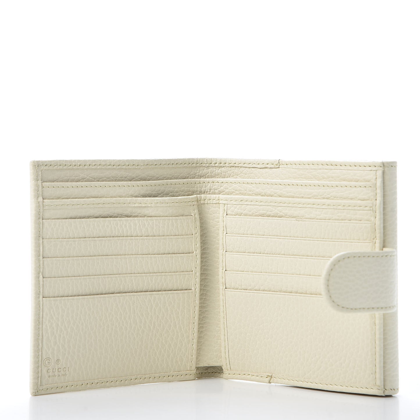 Dollar Calfskin Interlocking G French Wallet Ivoire