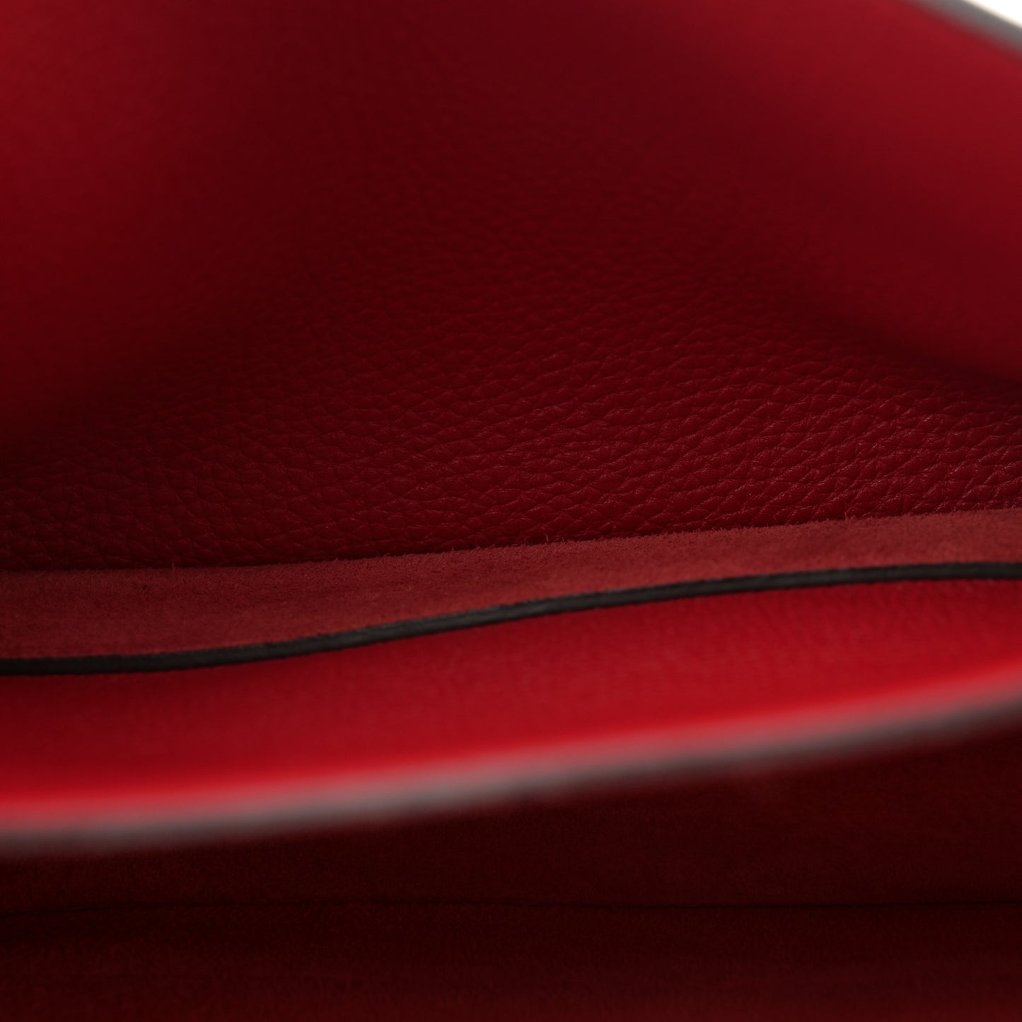 Grained Calfskin Large Bright Bit Flap Bag Red