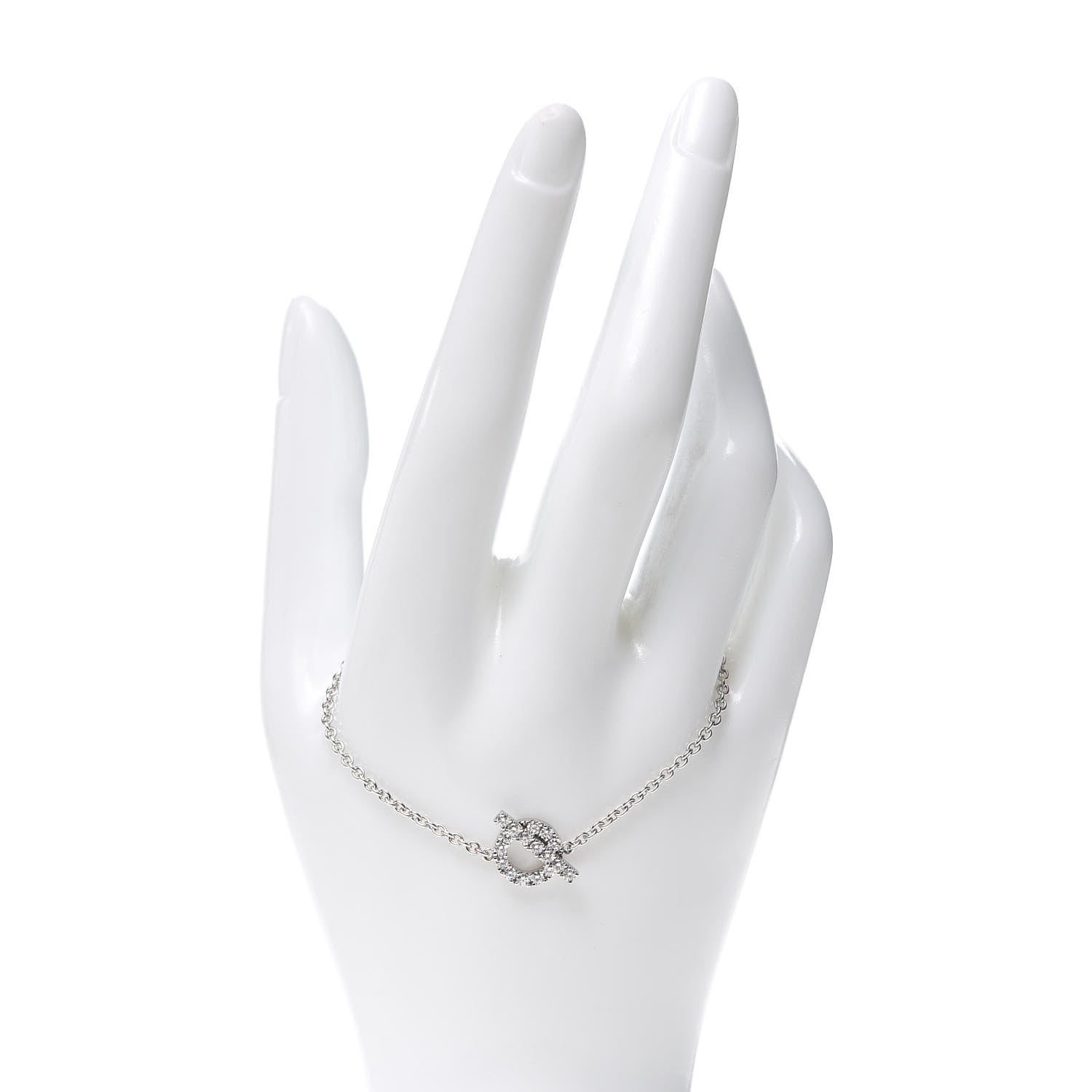 Hermes 18K White Gold Diamond Finesse Bracelet ST 2 of 6
