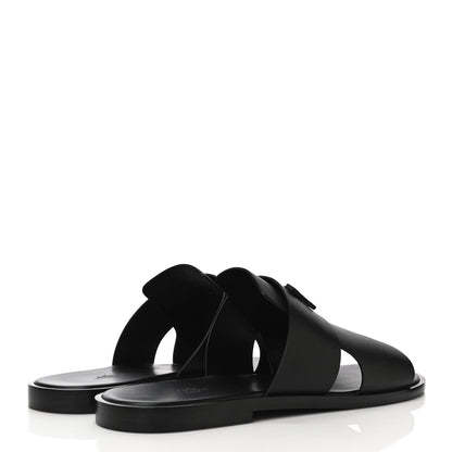 Hermes Calfskin Mens Arles Mules 46 Black 4 of 10