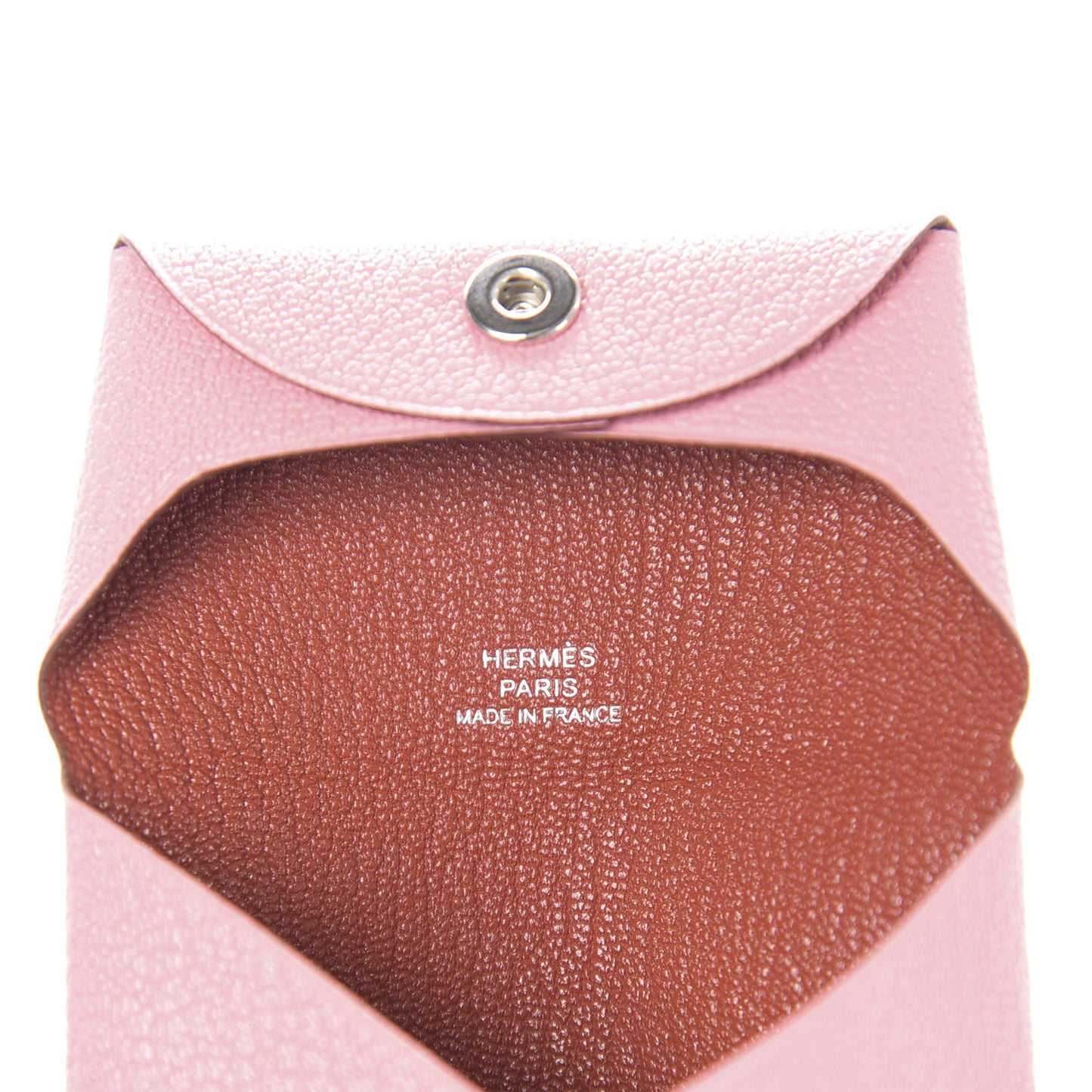 Chevre Mysore Verso Bastia Coin Purse Rose Confetti Brique