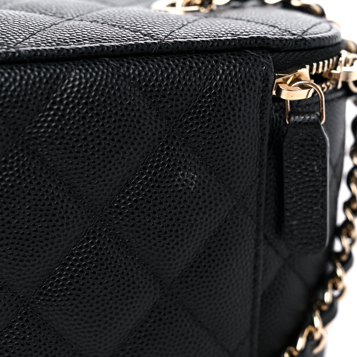 Chanel Caviar Quilted Small Vanity Case With Chain Black 12 of 13