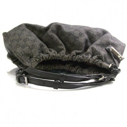Gucci Denim Monogram Shoulder Bag Black 7 of 13