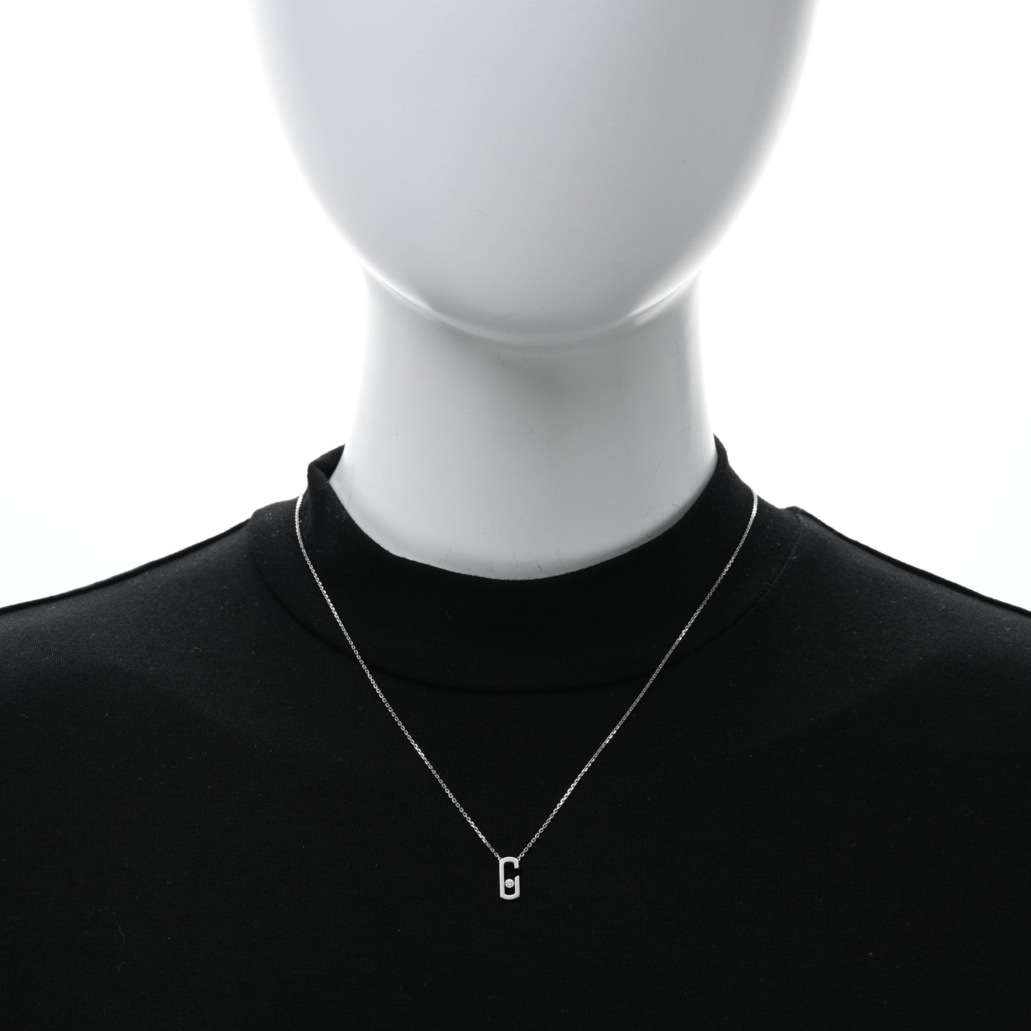 Messika X GIGI HADID 18K White Gold Diamond Move Addiction Necklace 2 of 5