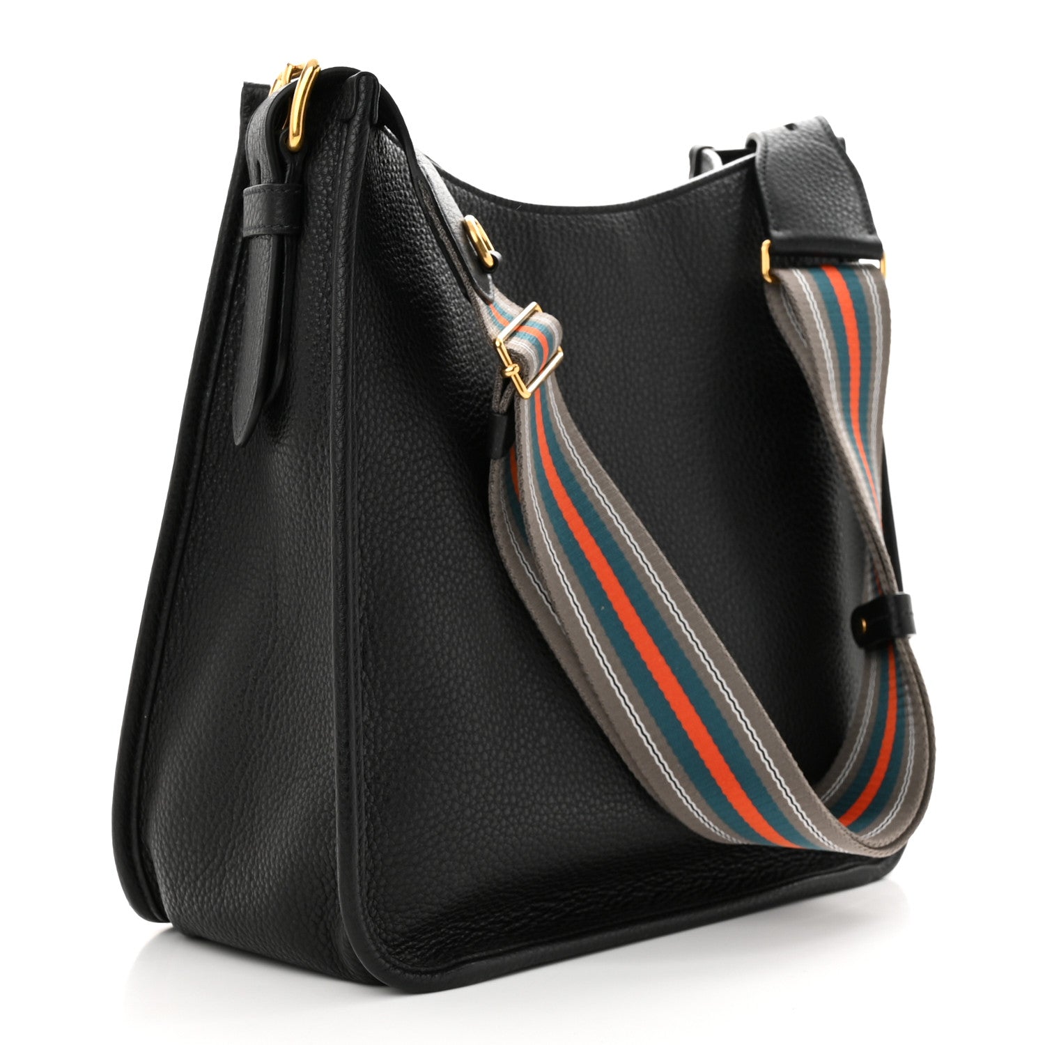 Prada Vitello Daino Hobo Messenger Bag Black 3 of 10