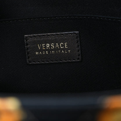 Versace Denim Printed Barocco Shopping Tote Dusk Blue Multicolor 6 of 10
