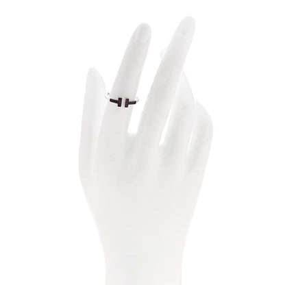Tiffany 18K White Gold Ruby T Wire Ring 52 6 2 of 5