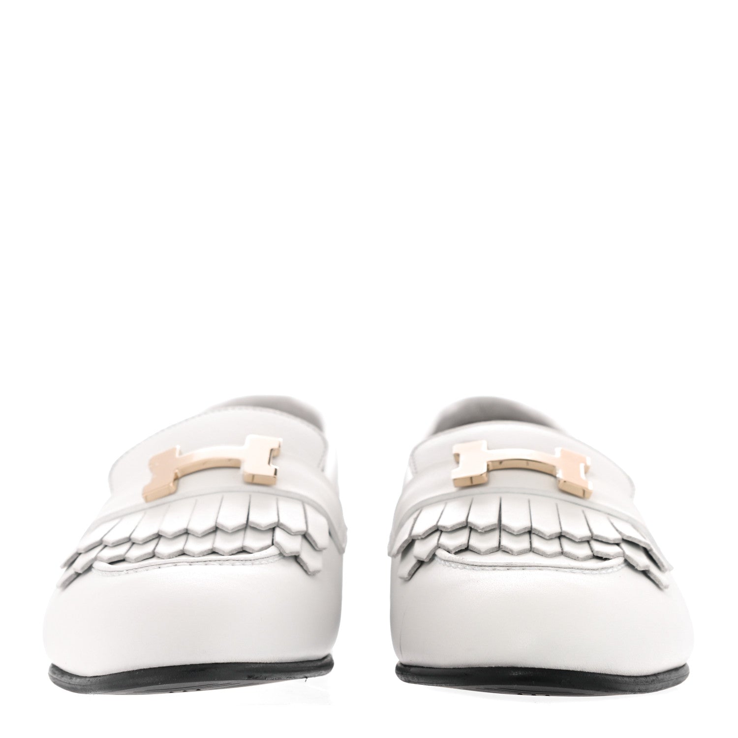 Hermes Calfskin Womens Royal Loafer 36 White 2 of 11