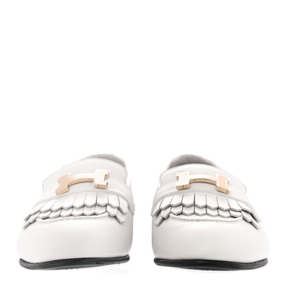 Hermes Calfskin Womens Royal Loafer 36 White 2 of 11
