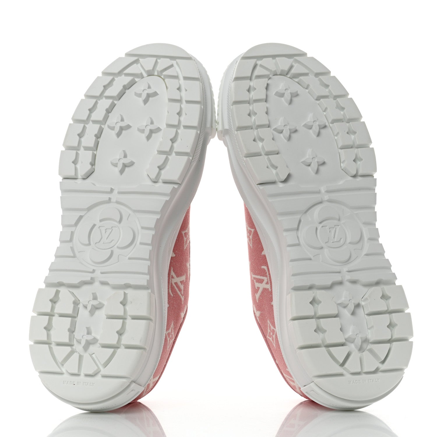 Louis Vuitton Denim Monogram Squad Sneakers 37.5 Pink 5 of 9