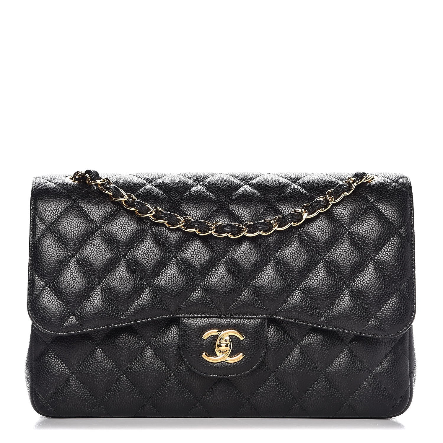 Chanel Caviar Quilted Jumbo Double Flap Black 1 of 7