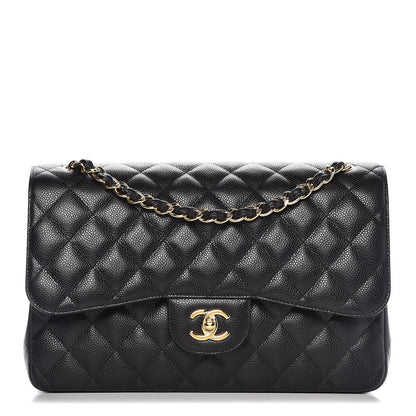 Chanel Caviar Quilted Jumbo Double Flap Black 1 of 7