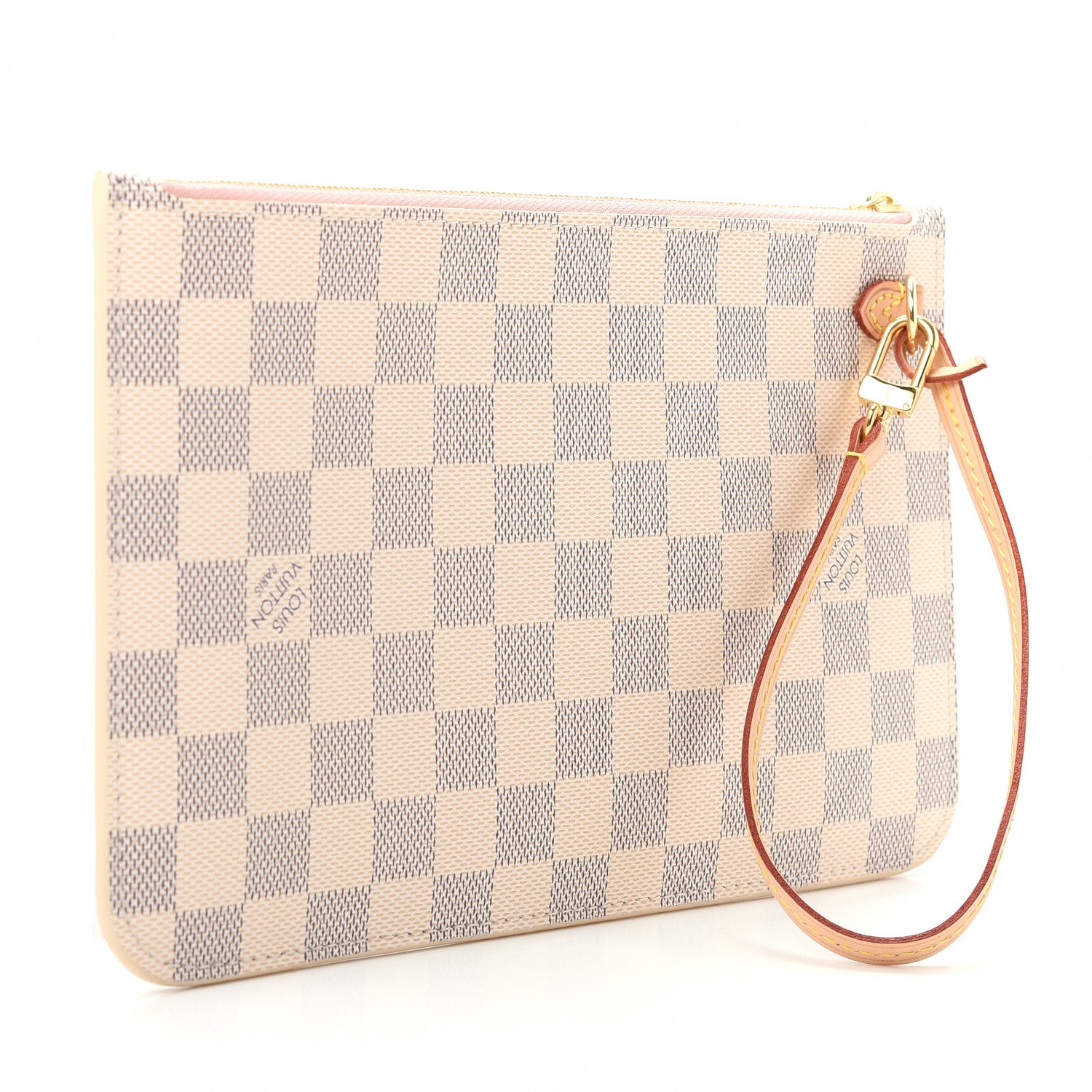 Louis Vuitton Damier Azur Neverfull MM GM Pochette Rose Ballerine 3 of 7