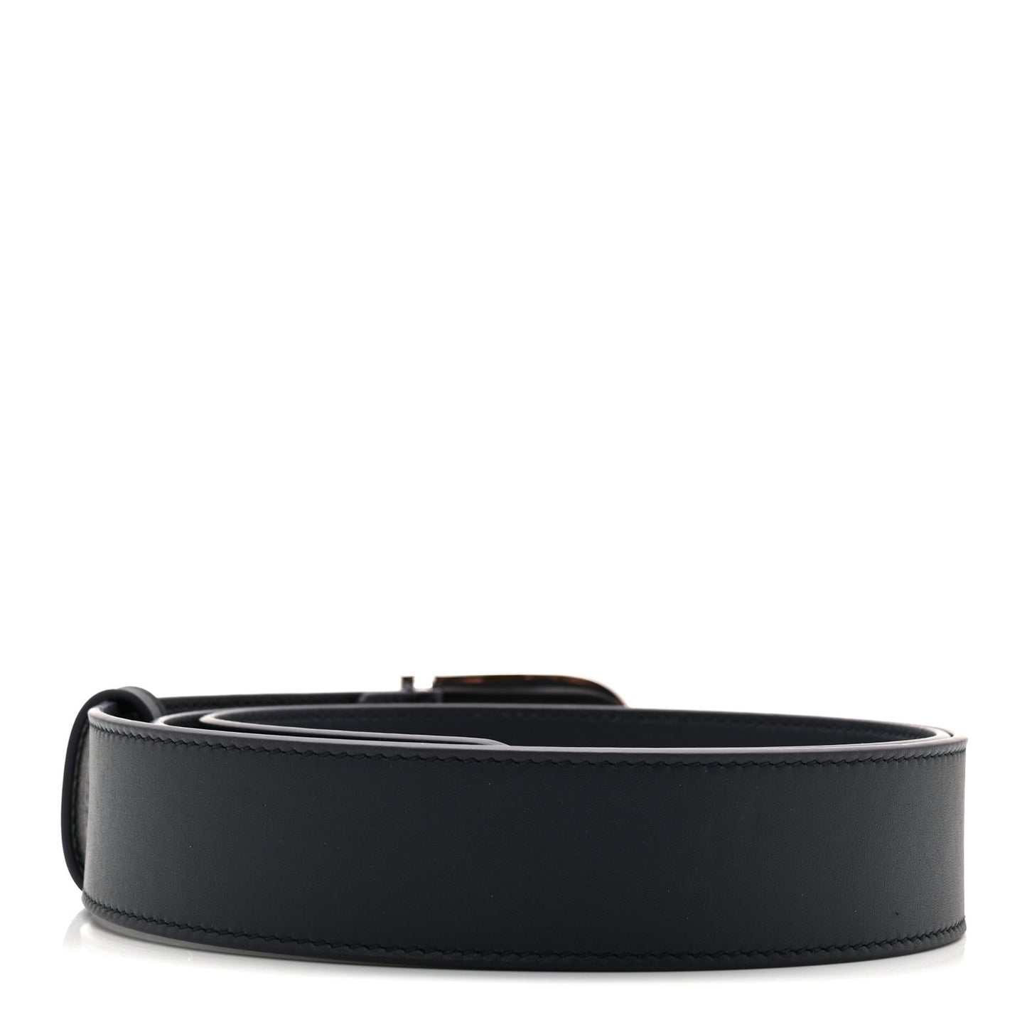 Moon Calfskin Round Plaque 35mm 100 40 Navy