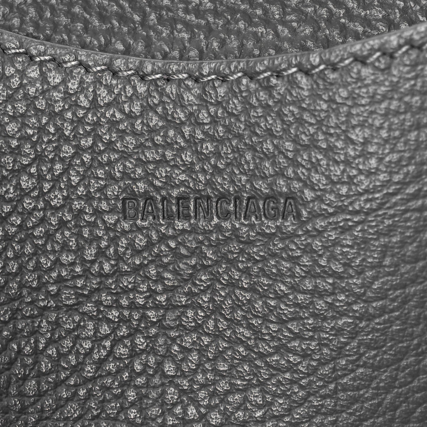 Grained Calfskin Neo Classic Silver Hardware Mini City Dark Grey