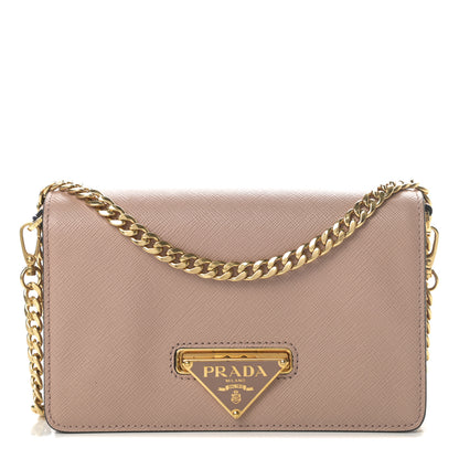 Prada Saffiano Lux Chain Wallet Cammeo 1 of 11