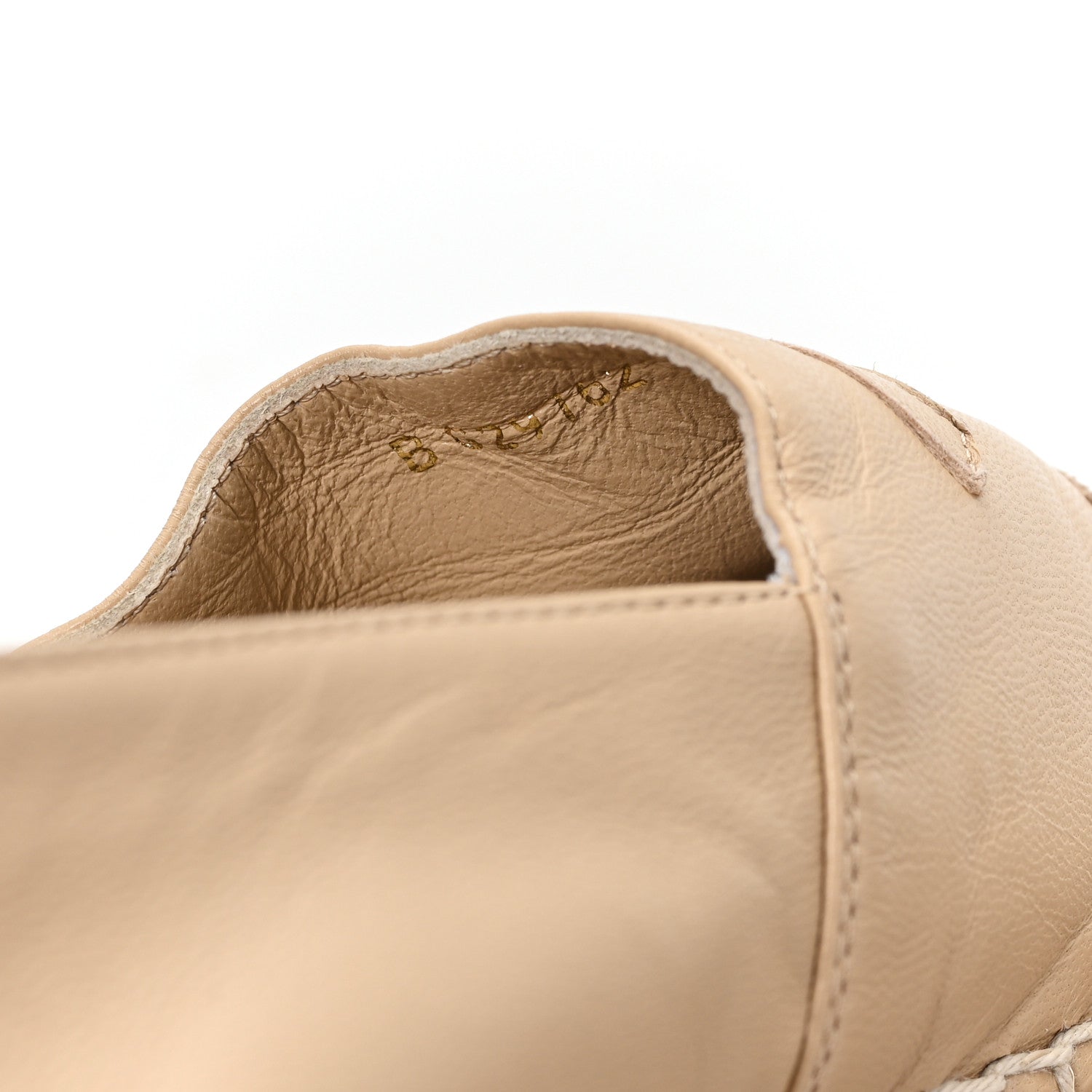 Chanel Lambskin CC Espadrilles 40 Beige Black 8 of 10