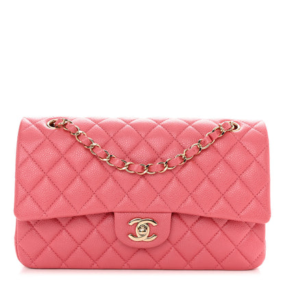 Chanel Caviar Quilted Medium Double Flap Pink 1 of 10