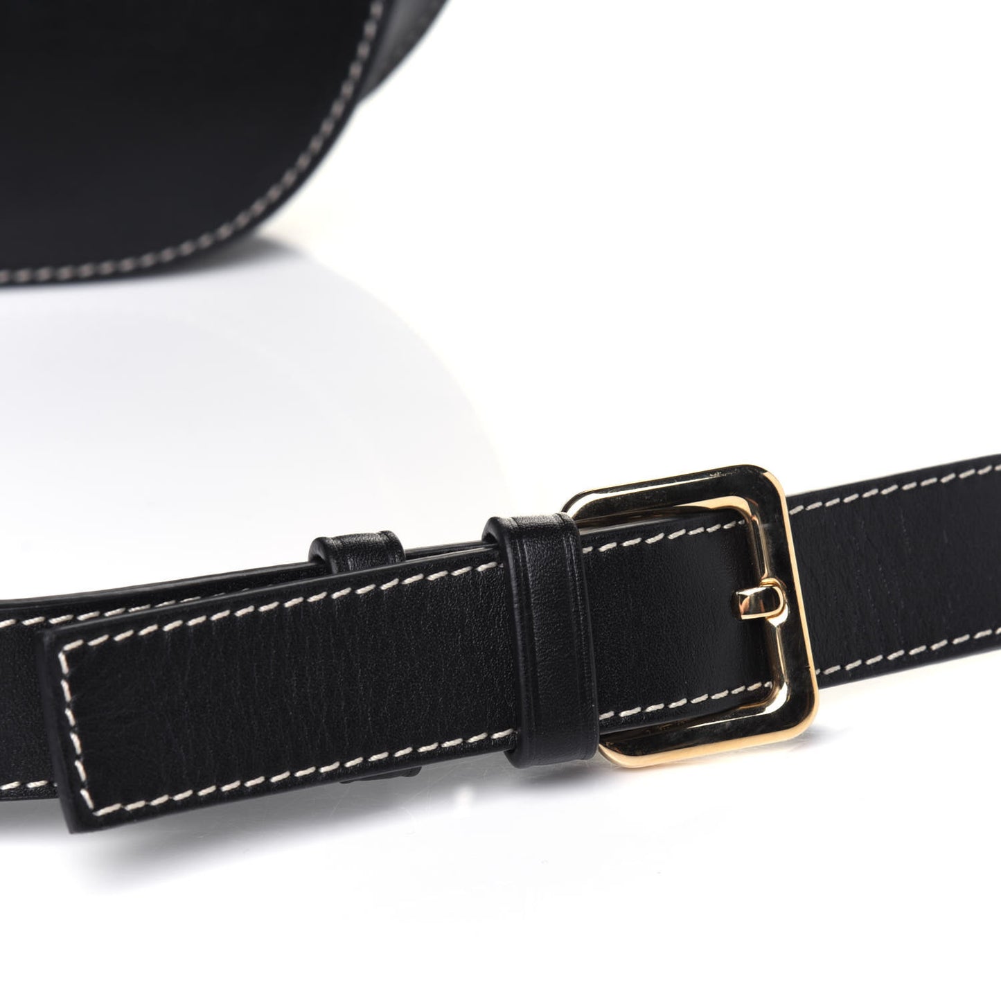 Calfskin Mini Gate Belt Bag Black