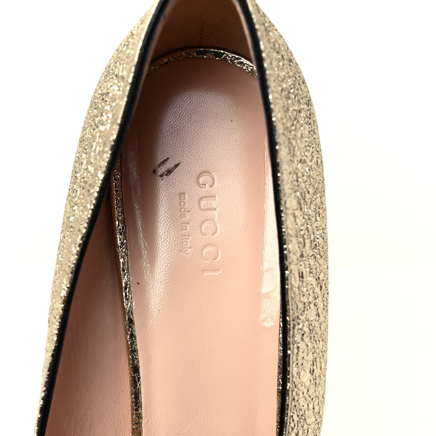 Gucci Galassia GG Marmont Fringe 50mm Loafer Pumps 41 Platino 7 of 9