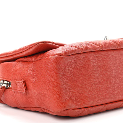 Chanel Caviar Quilted Jumbo Easy Flap Red 9 of 10