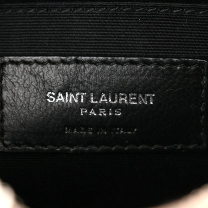 Saint Laurent SAINT LAURENT Grain De Poudre Matelasse Chevron Quilted Round Vinyle Camera Bag Gold Sand 5 of 9
