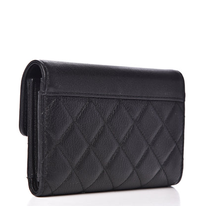 Chanel Lambskin Quilted CC Box Flap Wallet Black 3 of 13