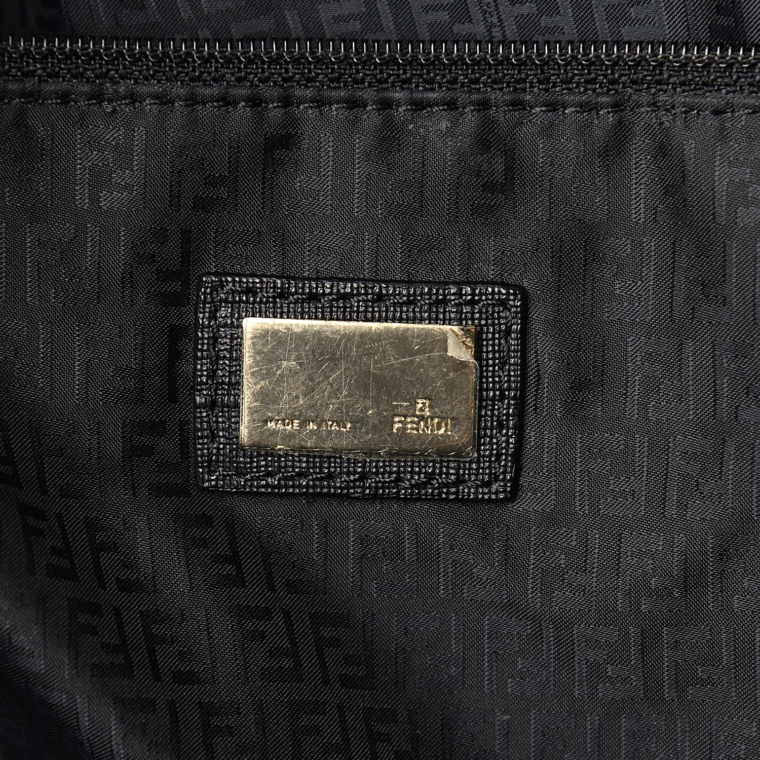 Fendi Zucca Spalmati Large Roll Tote Black 6 of 13