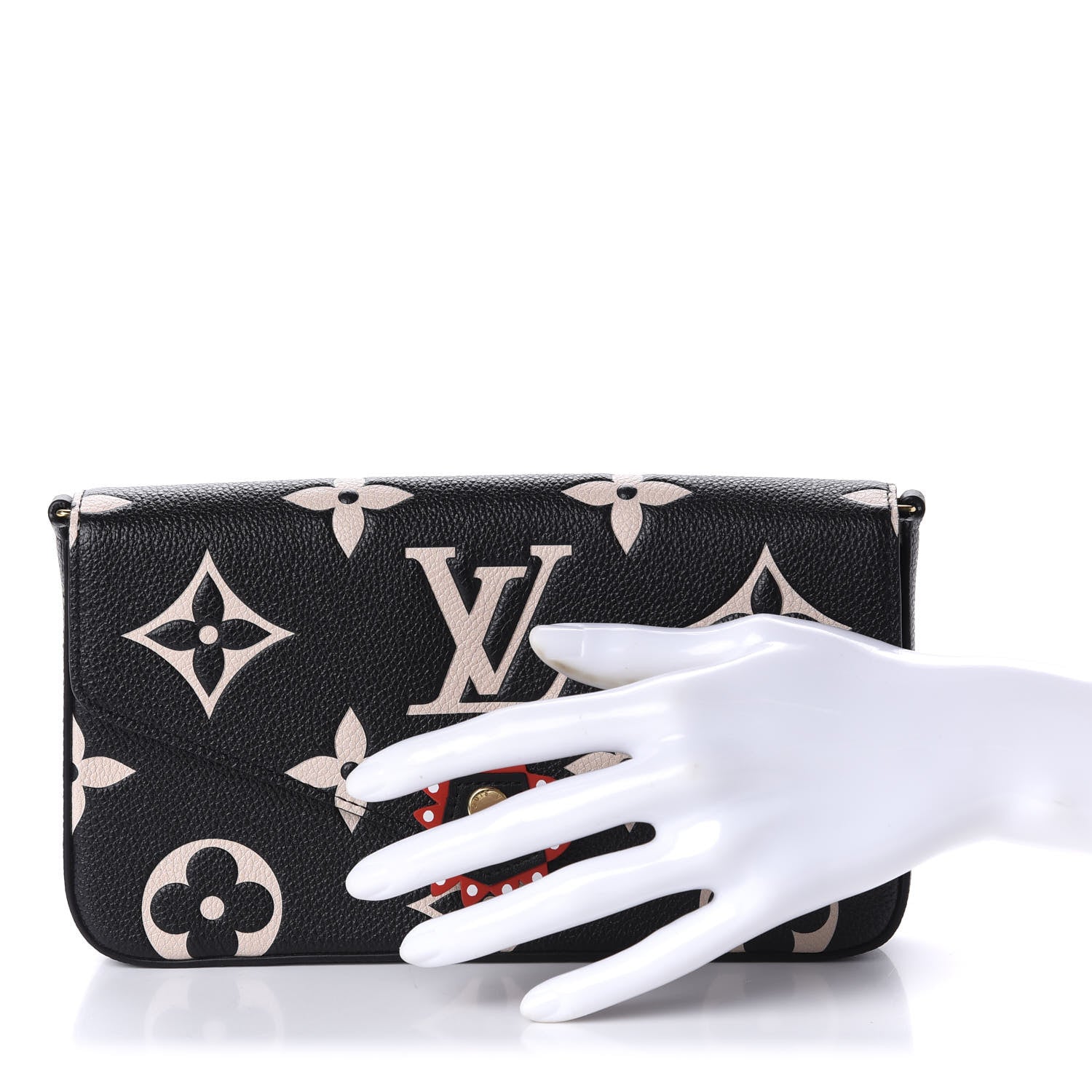 Louis Vuitton Empreinte Monogram Giant Crafty Pochette Felicie Black Creme 2 of 10