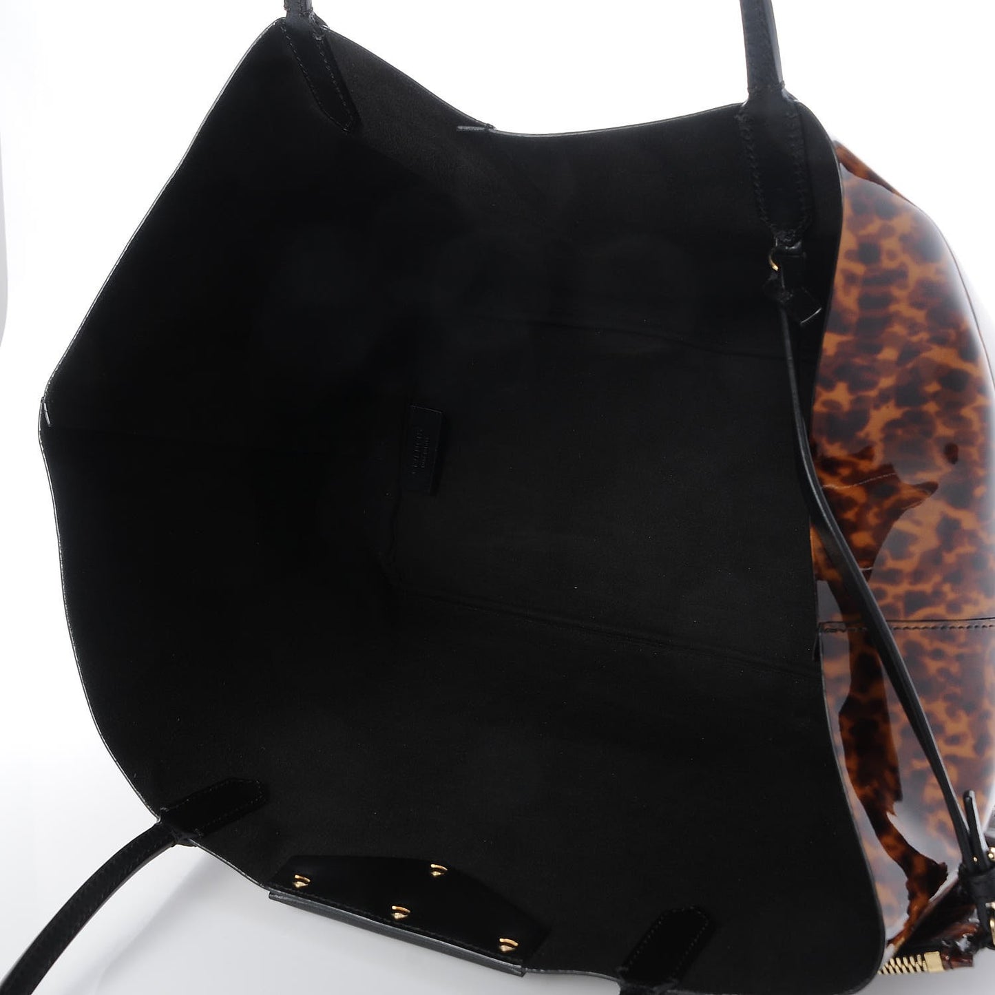 Patent Calfskin Tortoise Print Large Antigona Tote