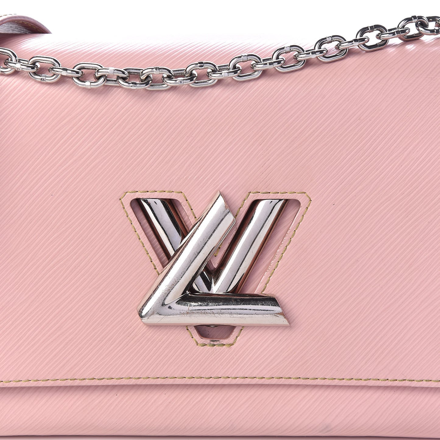 Epi Twist Shoulder Bag MM Rose Ballerine