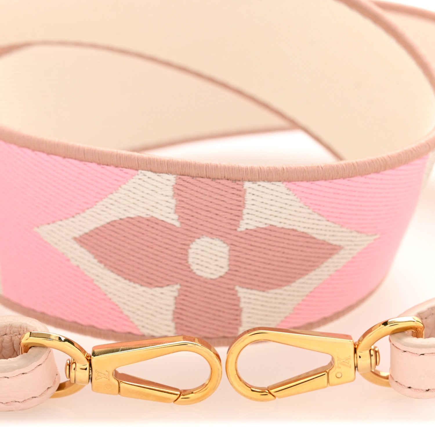 Louis Vuitton Jacquard Shoulder Strap Pink Creme 3 of 4