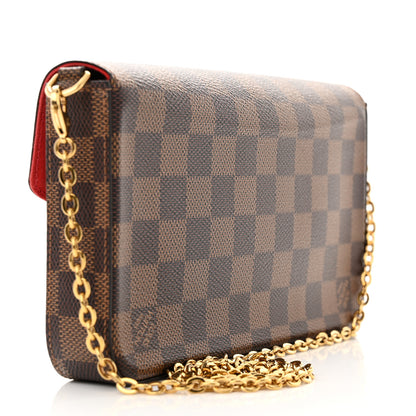 Louis Vuitton Damier Ebene Pochette Felicie Chain Wallet 4 of 12