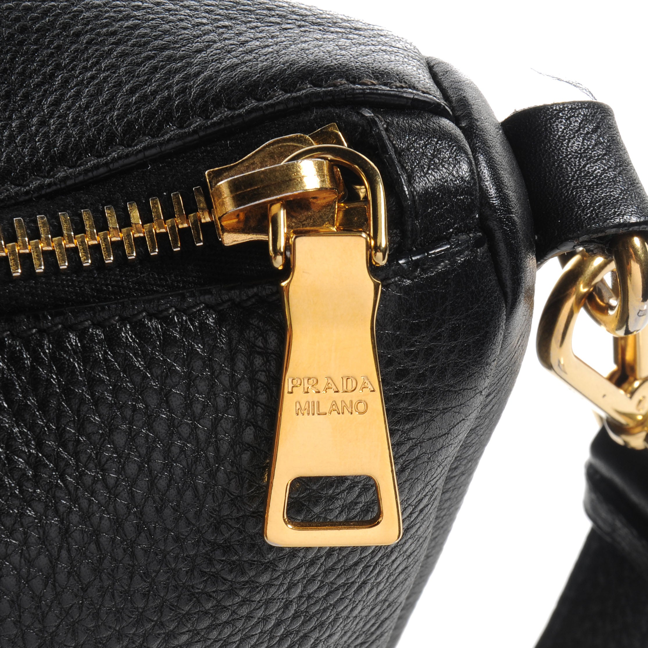 Prada Vitello Daino Boston Bag Black 59099 – FASHIONPHILE