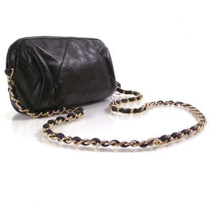Chanel Vintage Small Lambskin Tassel Evening Bag Black 3 of 11