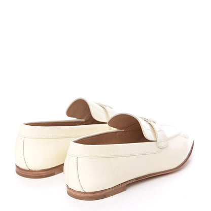Chanel Patent Calfskin CC Loafers 37 White 4 of 8