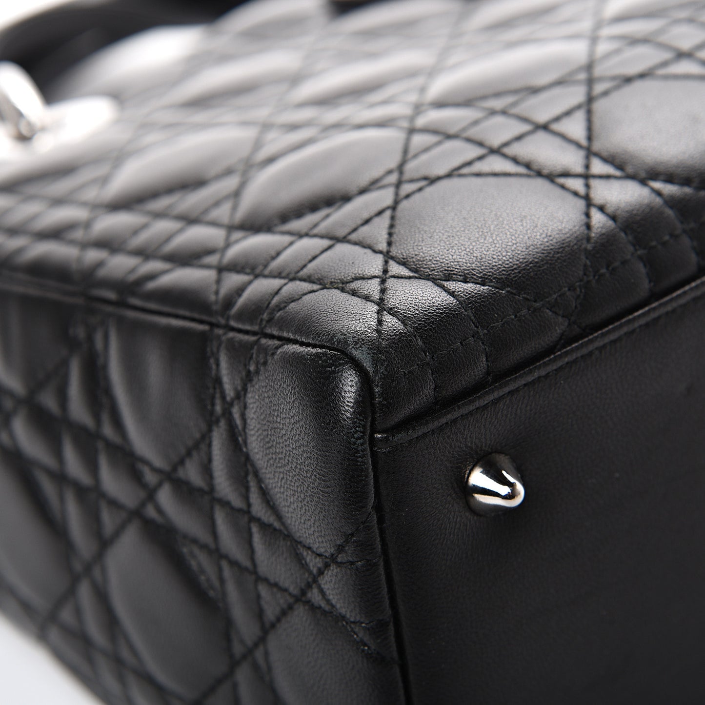 Lambskin Cannage Medium Lady Dior Black