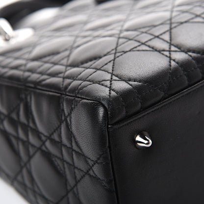 Christian Dior Lambskin Cannage Medium Lady Dior Black 8 of 13
