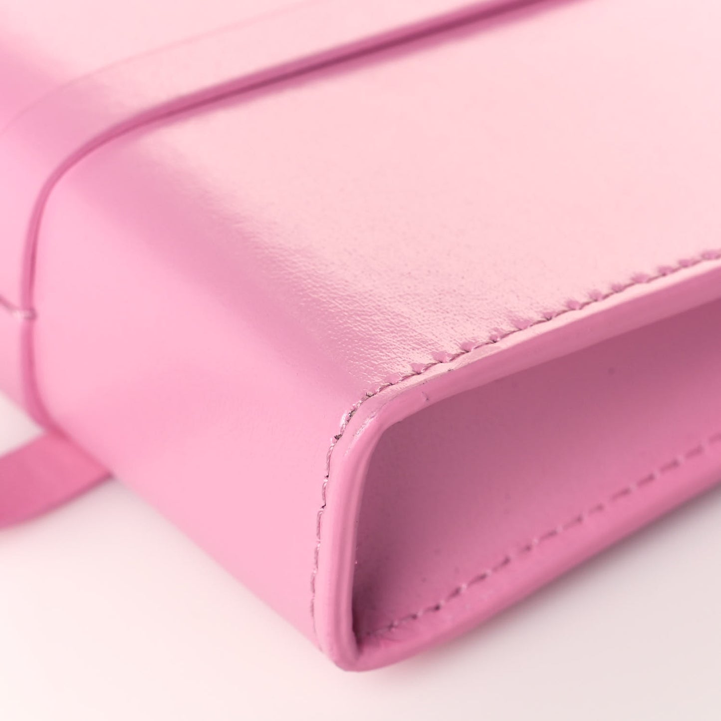 Calfskin Mini Cut Out Phone Crossbody Pouch Pink