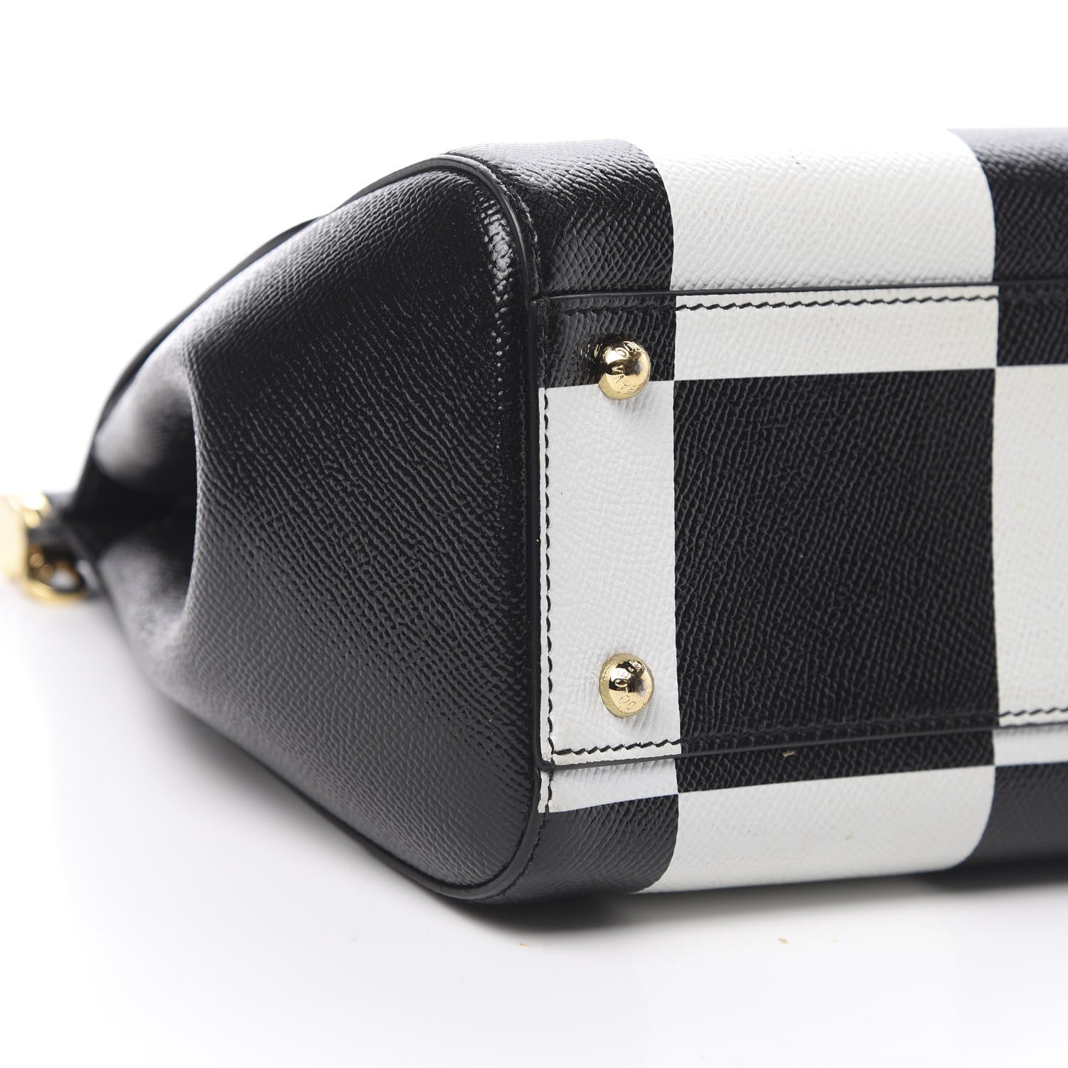 Dolce & Gabbana Dauphine Print Checker Rose Medium Miss Sicily Satchel Black Multicolor 9 of 13