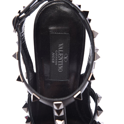Valentino Garavani Nappa Rockstud Ankle Strap Pumps 38 Black 7 of 8