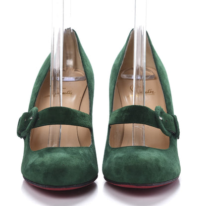 Christian Louboutin Veau Velours FY Alta 85 Pumps 39.5 Jungle 2 of 7