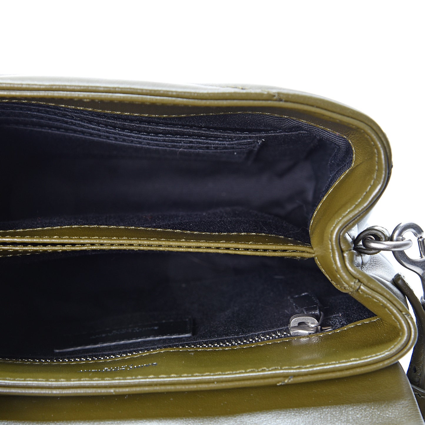 Calfskin Y Quilted Monogram Toy Loulou Crossbody Bag Military Olive