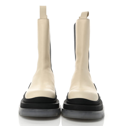 Bottega Veneta Calfskin The Tire Chelsea Boots 40 Wax Black Transparent 2 of 8